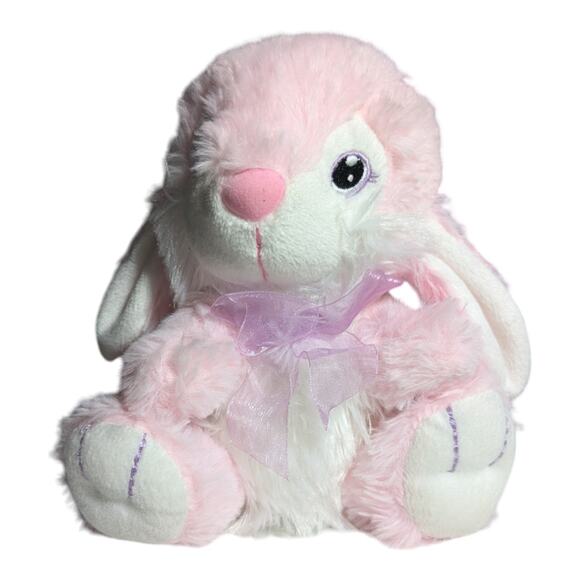 Dan Dee Plush Small Hoppy Hopster Bunny Rabbit Soft Pink Stuffed Animal 8" - Picture 2 of 7